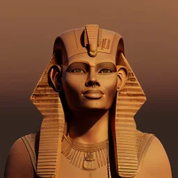 portrait of horus, in front of great pyramids besides bastet