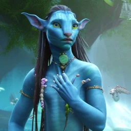 Pandora. It is not clear what you mean by a "makeup-wearing baby" in the context of the film Avatar.