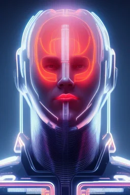 cyberpunk, head, men, portrai, tron