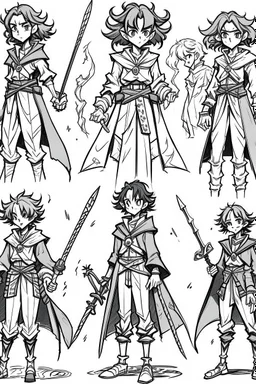 Character drawing sketches inspired by the Demon Slayer anime