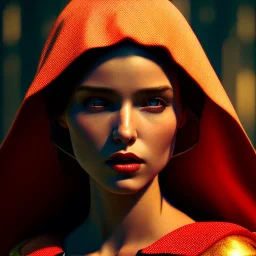 Head to shoulder portrait little red riding hood, by tim burton, cinematic lighting, Hyperrealism, 8k uhd, depth of field, photography, unreal engine, octane render, raytracing, cgi, lumen reflections, cgsociety, ultra realistic, volumetric fog, insanely detailed, intricate golden ratio