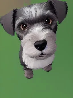 cute miniature schnauzer portrait