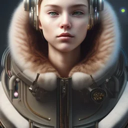 Cyberpunk Portrait of cat child with brown hair and with cute face, north pole snowy vibe , perfect composition, hyperrealistic, super detailed, 8k, high quality, trending art, trending on artstation, sharp focus, studio photo, intricate details, highly detailed, by greg rutkowski