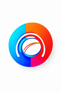 logo for a telecom company , gradient red, orange and blue logo, white backround