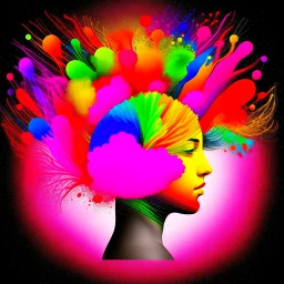 A mind with a variety of colorful thoughts .