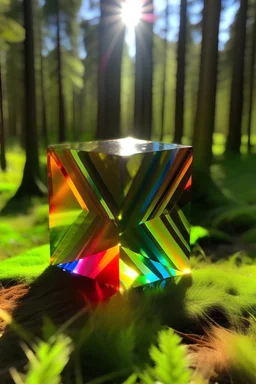 Wald Lichtung Wunder Prisma Sonnenschein Regenbogen