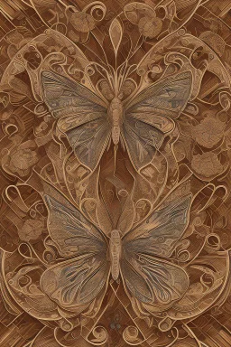 very beautiful butterfly wood mosaic