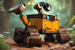 Machine in 8k WALL-E model with 2D anime artstyle, full body, intricate details, highly detailed, high details, detailed portrait, masterpiece,ultra detailed, ultra quality