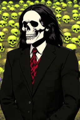 a field of 1000s of cartoonish, anatomically correct, skulls, vivid RANDOM BRIGHT neon colors, dark comedy, well lit, high detail, photorealistic, horrorcore, fun, scary, none featured, each a different color or hue,