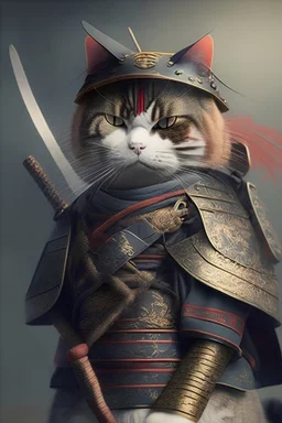 Cool Samurai cat