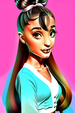 make a portrait of a 1950's Ariana Grande