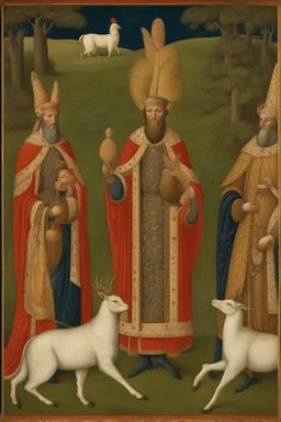 "Procession of the Three Wise Men" by Benozzo Gozzoli adds some unexpected guests: a majestic hybrid that mixes a Maine Coon, a Golden Pheasant and a Nilgai that joins the splendid parade with its lush coat, extravagant plumage and twisted horns, attracting delighted looks from the attendees