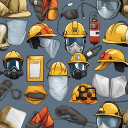 Aesthetic; Mesmeric; Gaslighted; Intuitive; Intriguing; Captivating, eBook Art, **Featured Design:** Artistic representation of personal protective equipment as a shield against hazards and disasters.**Appearance:** eBook art ideas that visually convey concepts related to emergency management, climate adaptation, fire safety, engineering, risk analysis, and protecting communities.