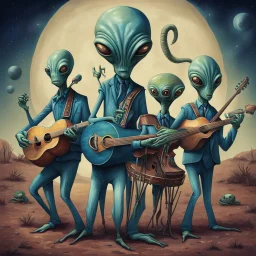 Bluegrass band composed of aliens.