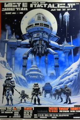 movie poster for the empire strikes back on hoth