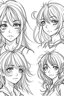 Anime character drawing sketches