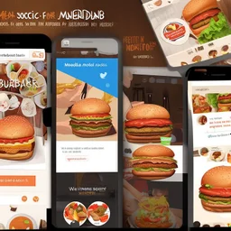 Social Media Design for Burger Restaurant