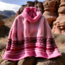 A pink woolly wonderland designed in Navajo yarn