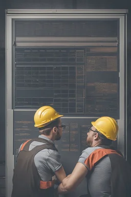 operators looking at a huge maintenance schedule