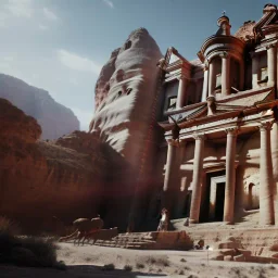 Petra + Ürdün, photo realistic, ultra realistic, unreal engine