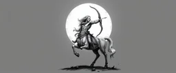 centaur bow man drawing