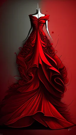 dress design red