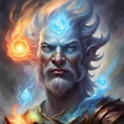 dnd, portrait of elemental of positive energy