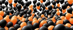 Black and orange balloons for Halloween background