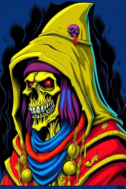 Skeletor in the style of "trout mask replica" by Captain Beefheart