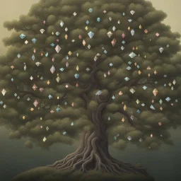 A tree of diamond gems