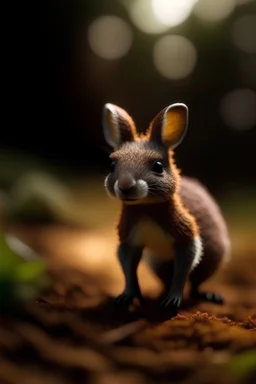 a wallaby who is training to nuke the world, bokeh like f/0.8, tilt-shift lens 8k, high detail, smooth render, down-light, unreal engine, prize winning