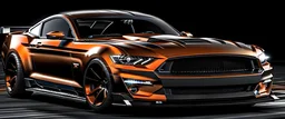 A rally-inspired four-door version of a Ford Mustang with all-wheel drive.