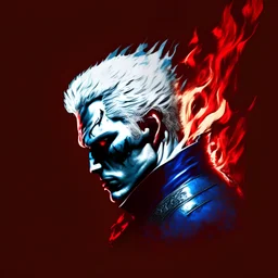 Vergil, angry, burly, burn, bloods, blood, fight, profile picture