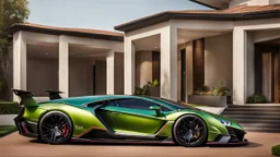 A luxurious (((fusion of a bentley and lamborghini veneno))), its sleek contours and opulent details blending seamlessly together