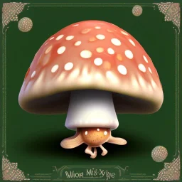 cute mushroom with face