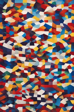 Geometric Patterns: Dive into a dynamic array of interlocking polygons in a lively spectrum of primary colors, creating a visually stimulating geometric mosaic that sparks creativity and captivates the senses.
