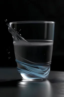 small wrapping of water around a cup