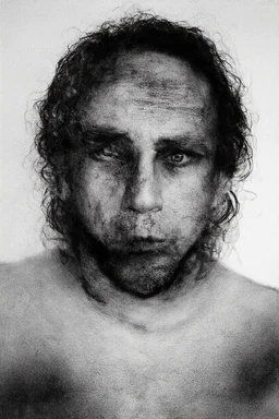 a blurry, distressing, haunting image of a man's fracturing mind