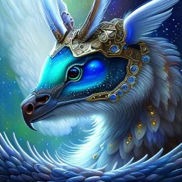  ,mythical beautiful mammalian creature!!! ,feathers ,dmt,cosmic,angelic, majestic, ominous,perfect anatomy, scales,frost on skin, dnd character portrait, intricate, oil on canvas, masterpiece, expert, insanely detailed, 4k resolution, retroanime style, cute big circular reflective eyes, cinematic smooth, intricate detail , soft smooth lighting, soft pastel colors, painted Rena