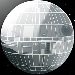 embossed Star Wars death star Logo