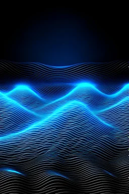 Wave glow blue shining