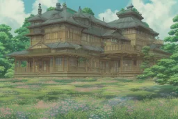 fantasy victorian house surrounded by forest