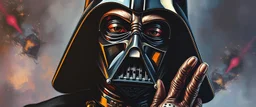 master oil painting by Rembrandt, space style pimp rap captain snoop awesome coolness, real, darth vader