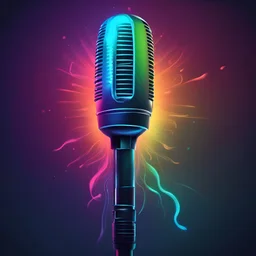 Create microphone colour and colour background style bioluminescence