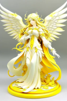 Ivory yellow angelic heavens painted by Zosan