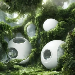 white futuristic mage house covered in plants, hanging vines, floating inside an enormous spherical chamber, cinematic, epic, dramatic lighting, cinematic view, epic sky, detailed, concept art, low angle, high detail, warm lighting, volumetric, godrays, vivid, beautiful, trending on artstation, by jordan grimmer, huge scene, grass, art greg rutkowski