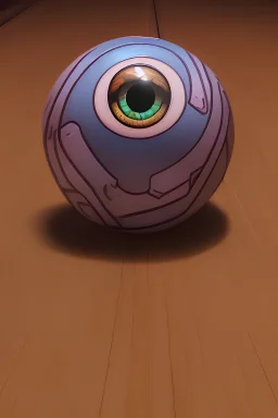 Bowling ball with eyes