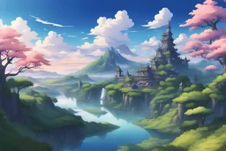 Anime fantasy landscape