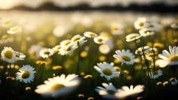 Field of daisies with dof effect