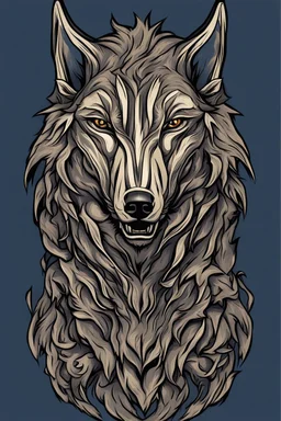 Genrat an ai vector art logo of the "wolfhound"